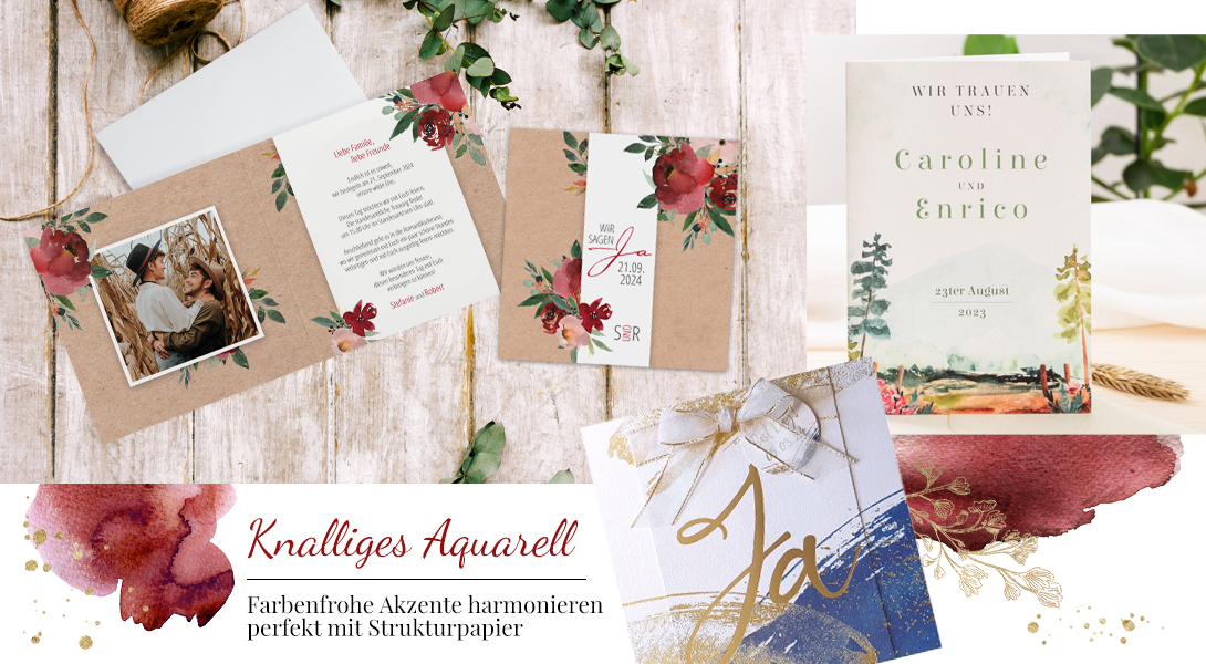 Aquarell Einladungskarten