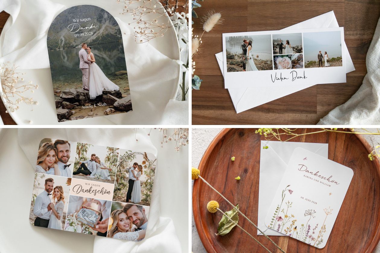 Danksagung Hochzeit Text: Unsere schönsten Danksagungskarten