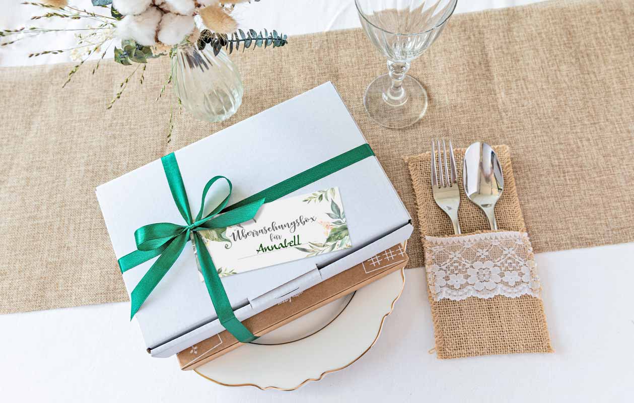 Geschenkbox für Kinder zur Hochzeit, so könnte Euer Päckchen aussehen