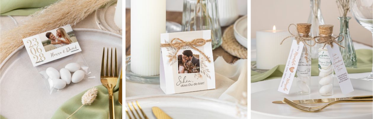 Weitere Ideen für die Verpackung der Hochzeitsmandeln
