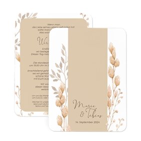 Hochzeitseinladungen (40 Stück) – Altarfalz-Design In Lila, Quadratisch (14,8 X 14,8 Cm), Mit Persönlichem Foto & Text