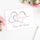 Save the Date Karte Hochzeit "Zwei Herzen" Rosé online selbst gestalten