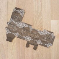 Gastgeschenk Box "Holz und Spitze" Schön, dass Du da bist!