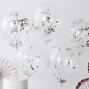 Konfetti Ballons roségold 5 Stück