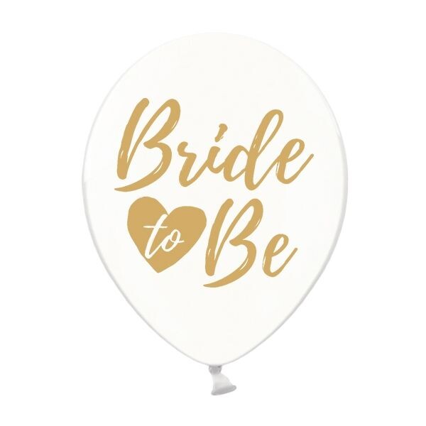 Luftballons Hochzeit Bride to Be 10 Stück gold