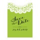 Save the Date Karte Hochzeit Vintagezauber grün online selbst gestalten