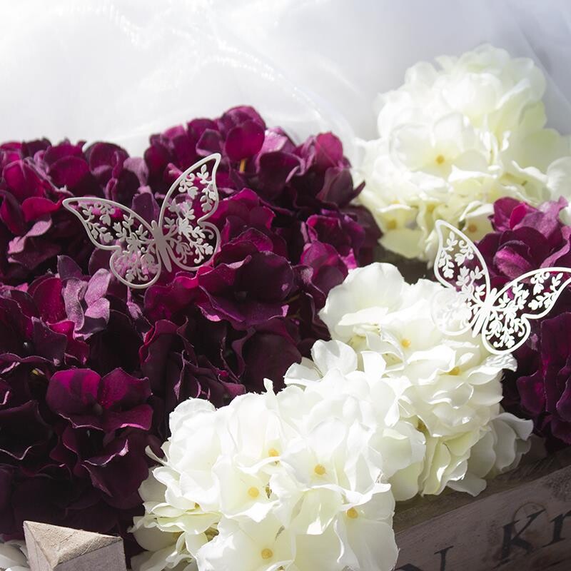 4 lose Servietten Napkins Hyazinthe Blumen Schmetterling Vintage