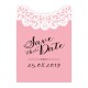 Save the Date Karte Hochzeit Vintagezauber rosa online selbst gestalten