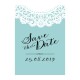 Save the Date Karte Hochzeit Vintagezauber hellblau online selbst gestalten
