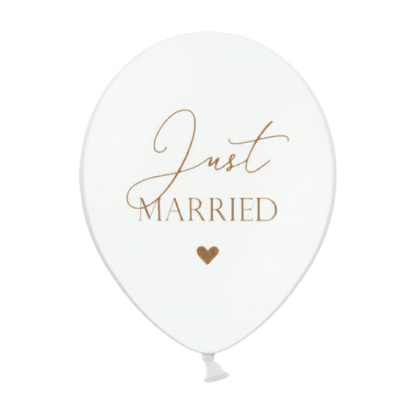 Luftballons Hochzeit Just Married 10 Stück gold