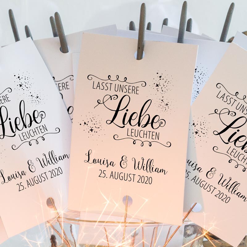 Gold & Pink stripes Let Love Sparkle eine Wunderkerze senden Off Personalisierte Hochzeit Zeichen 