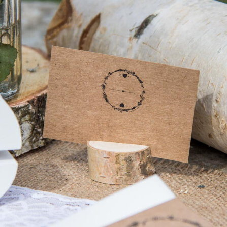 Tischkarte "Vintage Natural" Muster / ohne Namen