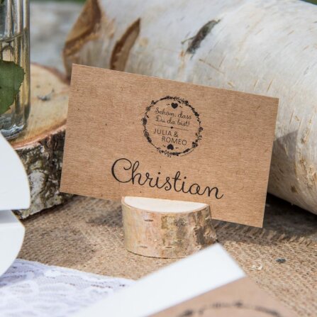 Tischkarte "Vintage Natural" inkl. Textdruck