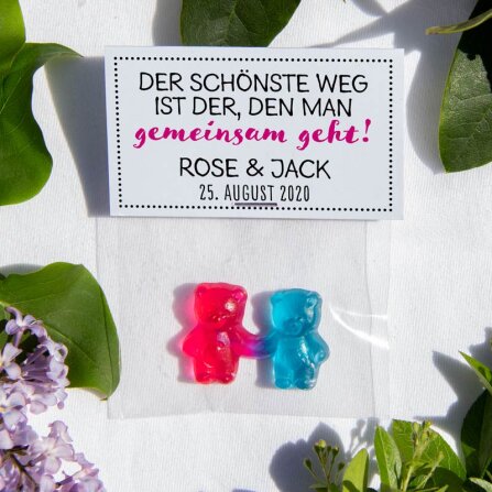Gastgeschenk Geschenktüte transparent mit Etikett...