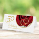 Einladungskarte Goldene Hochzeit "Rote Rose"