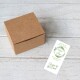 10 x Gastgeschenk Kästchen Kraftpapier mit Aufkleber "Kranz Naturell" personalisiert