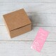 10 x Gastgeschenk Kästchen Kraftpapier mit rosa Aufkleber "Pusteblume" personalisiert