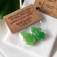 Gastgeschenk Tüte transparent mit Kraft Etikett "Gemeinsam"  inkl. Personalisierung