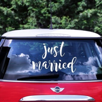 Autoaufkleber Hochzeit "Just Married"