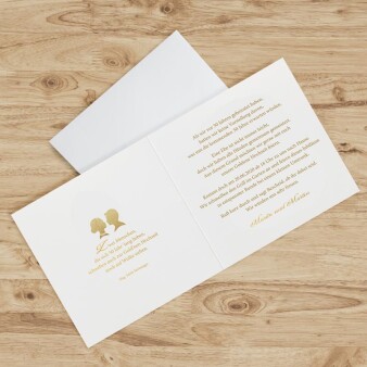 Einladungskarte Goldene Hochzeit "Lovely...