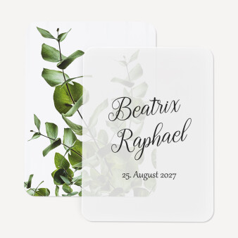 Einladungskarte Hochzeit "Eukalyptus"