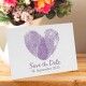 Save the Date Karte Hochzeit "Fingerabdrücke" Lila online selbst gestalten
