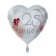 Folienballon Herz Silberhochzeit "25 Jahre"