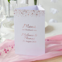 Menükarte Hochzeit "Pünktchenregen"