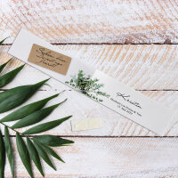 Tischkarte Herz Windlicht "Greenery" inkl. Namensdruck & Wunschtext