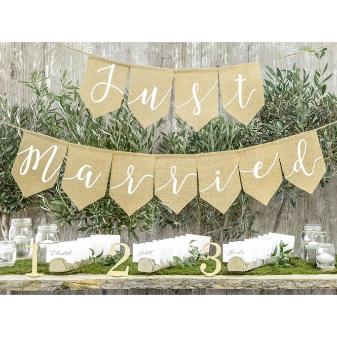 Jute Girlande "Just Married"
