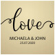 35 x Aufkleber Hochzeit Gold "Love" personalisiert