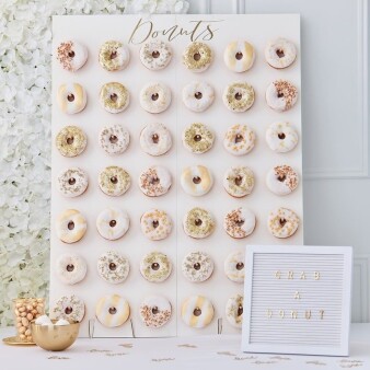 Donut Wand groß Hochzeit weiß