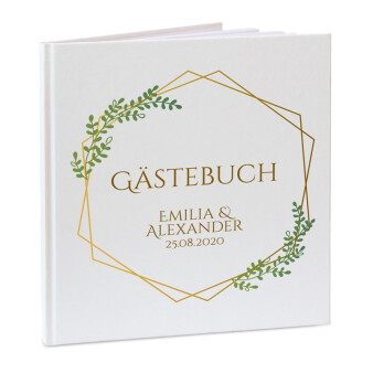 Gästebuch Hochzeit personalisiert "Geometric...