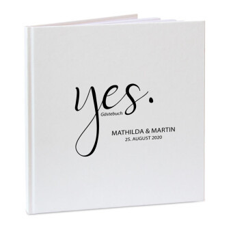 Gästebuch Hochzeit personalisiert Yes