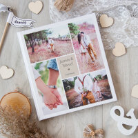 Gästebuch Hochzeit zum Ausfüllen mit Foto "Vintage Dreams creme"