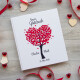 Gästebuch Hochzeit personalisiert "Herzbaum rot"