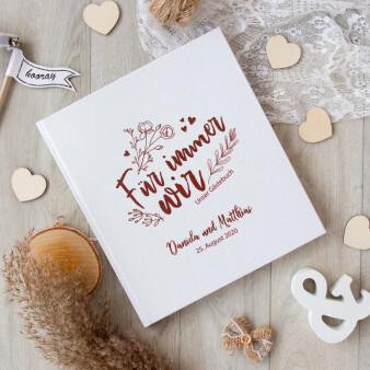Gästebuch Hochzeit personalisiert "Für immer wir"