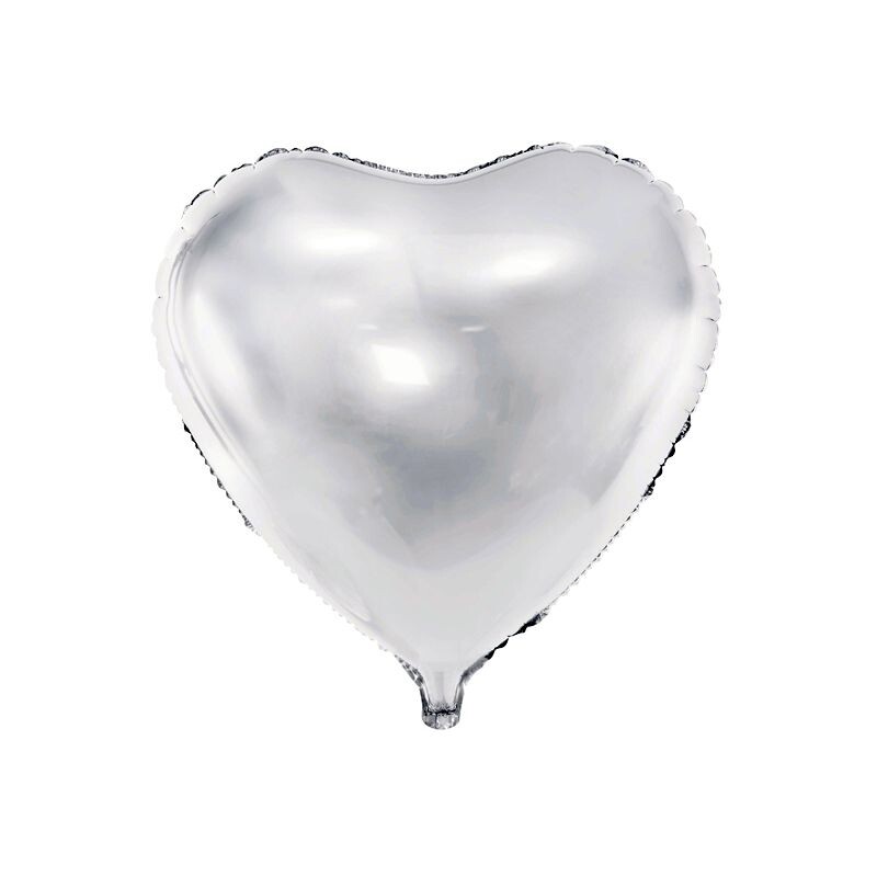 Folienballon Herz weiß 61 cm