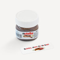 Gastgeschenk Mini Nutella Glas Schön, dass Du da bist!