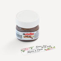 Gastgeschenk Mini Nutella Glas mit Aufkleber "Summer Love" online selbst gestalten