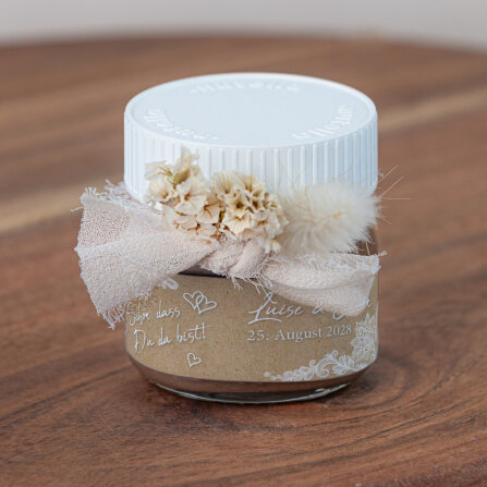Gastgeschenk Mini Nutella Glas mit Aufkleber...