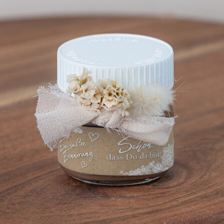 Gastgeschenk Mini Nutella Glas mit Aufkleber...