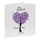 Gästebuch Hochzeit personalisiert "Herzbaum lila"