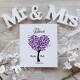 Gästebuch Hochzeit personalisiert "Herzbaum lila"