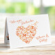 Danksagungskarte Hochzeit "Herziger Schmetterling" apricot