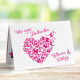 Danksagungskarte Hochzeit "Herziger Schmetterling" pink