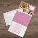 Danksagungskarte Hochzeit "Herziger Schmetterling" pink