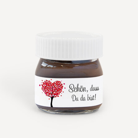 Gastgeschenk Mini Nutella Glas mit Aufkleber...
