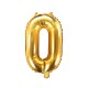 Folienballon Zahl "0" gold 35 cm