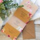 Hochzeitseinladung Blumen Aquarell Kraftpapier Look